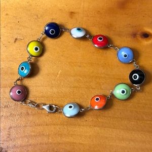 Sterling evil eye bracelet